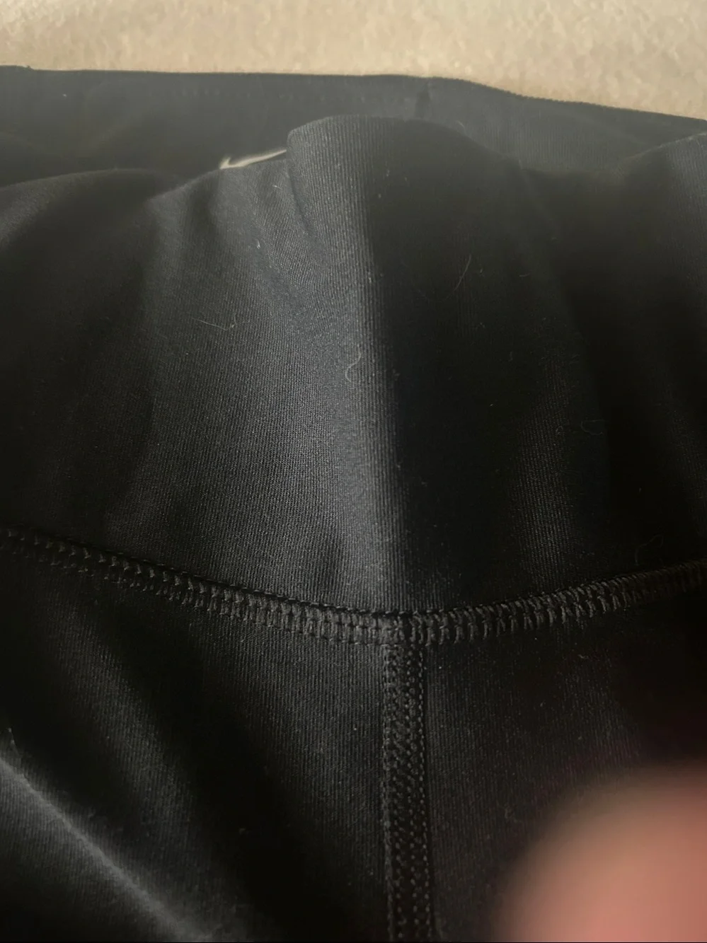 Nike Black Girls' Leggings with White Swoosh